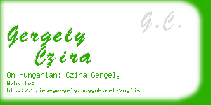 gergely czira business card